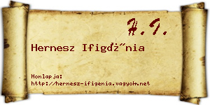Hernesz Ifigénia névjegykártya
